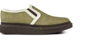 Uomo GUIDOMAGGI Slip-on>Agarthi -Slip-on con rialzo in Mix Pelle/Tessuto fino a 6 cm più alto