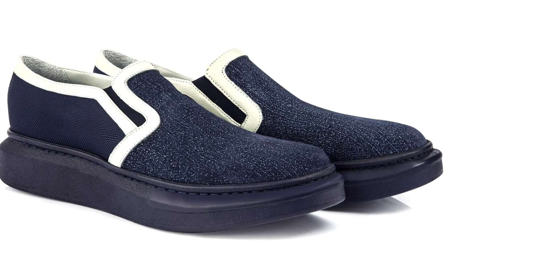 agua__slipon_con_rialzo_i_0.webp Uomo GUIDOMAGGI Slip-on>Agua - slipon con rialzo in Tessuto fino a 6 cm più alto