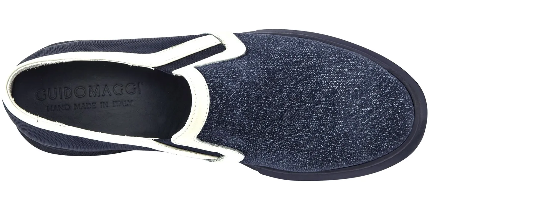 agua__slipon_con_rialzo_i_3.webp Uomo GUIDOMAGGI Slip-on>Agua - slipon con rialzo in Tessuto fino a 6 cm più alto