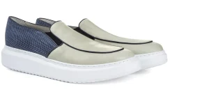 Uomo GUIDOMAGGI Slip-on>Aire -slipon con rialzo in Mix Pelle/Tessuto fino a 6 cm più alto