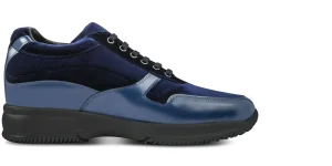 Uomo GUIDOMAGGI Sneakers>Anvers - sneakers con rialzo in Mix Pelle/Tessuto Da 6 a 10 cm più alto