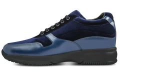 Uomo GUIDOMAGGI Sneakers>Anvers - sneakers con rialzo in Mix Pelle/Tessuto Da 6 a 10 cm più alto