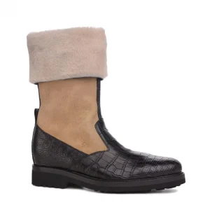 Uomo GUIDOMAGGI Scarpe In Pelle Esotica>Astana - Stivali con rialzo in Mix Pelle da 6 a 10 cm più alto