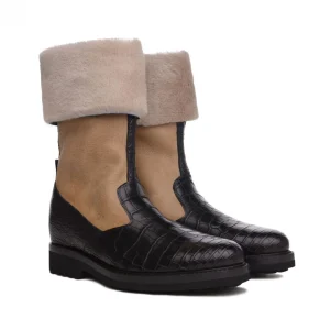 Uomo GUIDOMAGGI Scarpe In Pelle Esotica>Astana - Stivali con rialzo in Mix Pelle da 6 a 10 cm più alto