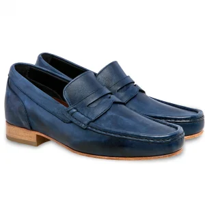 Uomo GUIDOMAGGI Penny Loafers>Australia - Mocassini con rialzo interno da uomo in Pelle Pieno Fiore Fino a 8 cm più alto