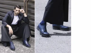 Uomo GUIDOMAGGI Stringate>Azul - scarpe con rialzo in pelle Da 6 a 8 cm più alto