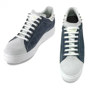 Uomo GUIDOMAGGI Sneakers>Ballard - sneakers con rialzo in Mix Pelle/Tessuto Da 6 a 8 cm più alto