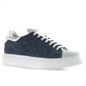Uomo GUIDOMAGGI Sneakers>Ballard - sneakers con rialzo in Mix Pelle/Tessuto Da 6 a 8 cm più alto