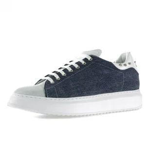 Uomo GUIDOMAGGI Sneakers>Ballard - sneakers con rialzo in Mix Pelle/Tessuto Da 6 a 8 cm più alto