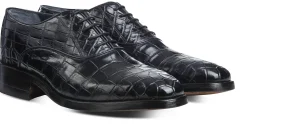 Uomo GUIDOMAGGI Scarpe In Pelle Esotica | Stringate>Barsat -scarpe con rialzo in pelle coccodrillo Da 6 a 8 cm più alto