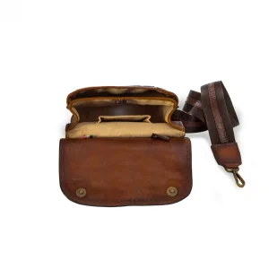 GUIDOMAGGI Pratesi Bags>Bisaccia Brown - Zaino in pelle Monospalla