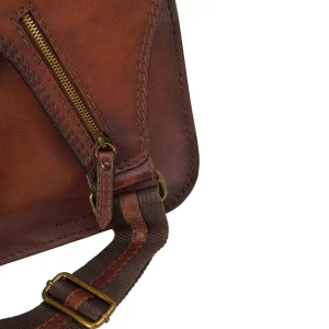 GUIDOMAGGI Pratesi Bags>Bisaccia Brown - Zaino in pelle Monospalla