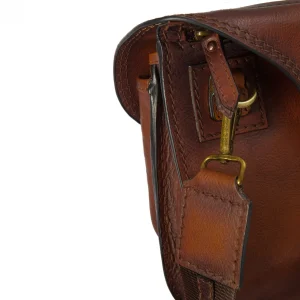 GUIDOMAGGI Pratesi Bags>Bisaccia Brown - Zaino in pelle Monospalla