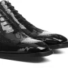 Uomo GUIDOMAGGI Cerimonia | Stringate>Black Lake - Scarpe Classiche eleganti da uomo con rialzo in Pelle Vernice da 6 a 8 cm
