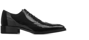 Uomo GUIDOMAGGI Cerimonia | Stringate>Black Lake - Scarpe Classiche eleganti da uomo con rialzo in Pelle Vernice da 6 a 8 cm