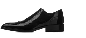 Uomo GUIDOMAGGI Cerimonia | Stringate>Black Lake - Scarpe Classiche eleganti da uomo con rialzo in Pelle Vernice da 6 a 8 cm