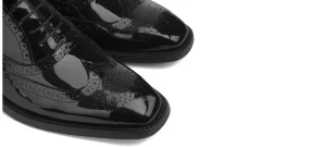 Uomo GUIDOMAGGI Cerimonia | Stringate>Black Lake - Scarpe Classiche eleganti da uomo con rialzo in Pelle Vernice da 6 a 8 cm