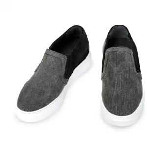 Uomo GUIDOMAGGI Slip-on>Black Sea -slipon con rialzo in Mix Pelle/Tessuto fino a 6 cm più alto