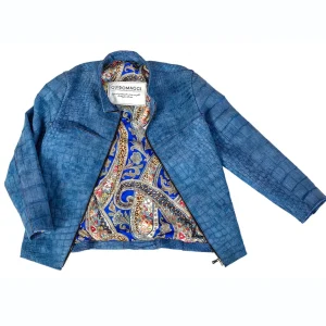 GUIDOMAGGI Giacche In Pelle Esotica>Boss - Giubbino in Pelle di Coccodrillo Hermès Slim Fit Personalizzabile
