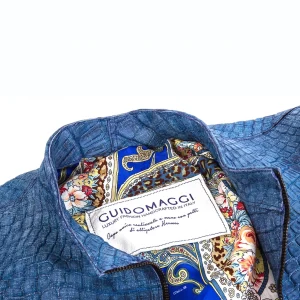 GUIDOMAGGI Giacche In Pelle Esotica>Boss - Giubbino in Pelle di Coccodrillo Hermès Slim Fit Personalizzabile