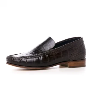 Uomo GUIDOMAGGI Scarpe In Pelle Esotica | Cucitura Goodyear>Cachemire - Mocassini che alzano la statura in Pelle Coccodrillo Fino a 6.5 cm più alto