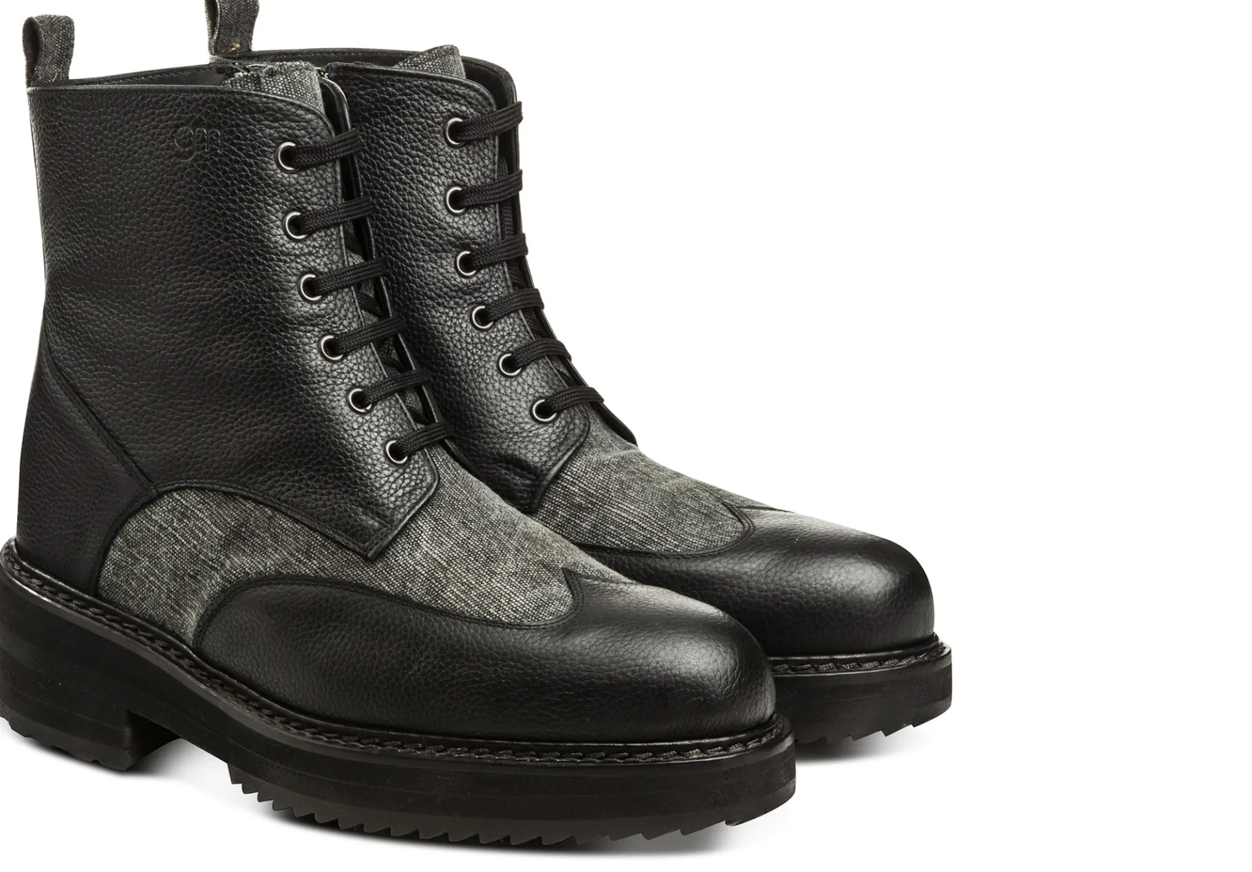 calgary_stivali_scarpe_co_0.webp Uomo GUIDOMAGGI Stivali Da 12 A 15 Cm>Calgary -Stivali scarpe con rialzo in Mix Pelle/Tessuto Da 10 cm a 15 cm più alto