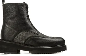 Uomo GUIDOMAGGI Stivali Da 12 A 15 Cm>Calgary -Stivali scarpe con rialzo in Mix Pelle/Tessuto Da 10 cm a 15 cm più alto