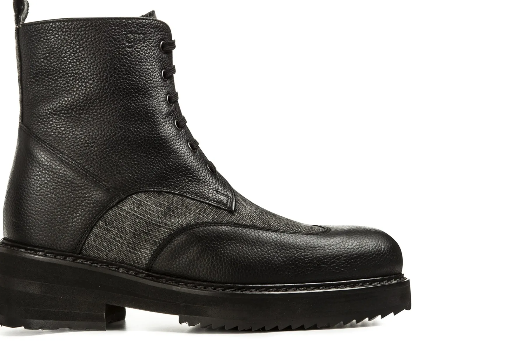 calgary_stivali_scarpe_co_1.webp Uomo GUIDOMAGGI Stivali Da 12 A 15 Cm>Calgary -Stivali scarpe con rialzo in Mix Pelle/Tessuto Da 10 cm a 15 cm più alto