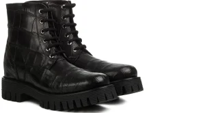 Uomo GUIDOMAGGI Scarpe In Pelle Esotica>Carre d'Or - Stivali con rialzo da uomo in Pelle Coccodrillo da 6 a 10 cm più alto
