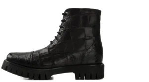 Uomo GUIDOMAGGI Scarpe In Pelle Esotica>Carre d'Or - Stivali con rialzo da uomo in Pelle Coccodrillo da 6 a 10 cm più alto