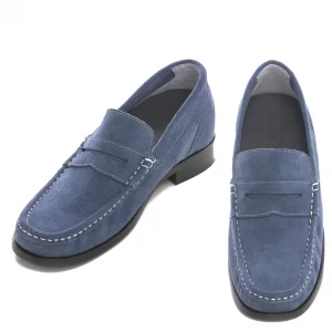 Uomo GUIDOMAGGI Penny Loafers>Cartagena - Mocassini con rialzo interno in Pelle Scamosciato fino a 6,5 cm più alto