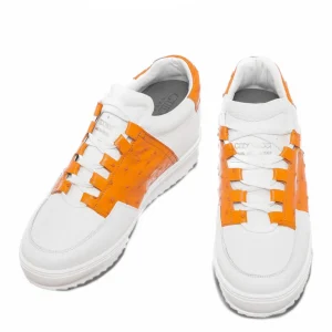 Uomo GUIDOMAGGI Scarpe In Pelle Esotica | Sneakers>Collins Avenue - Sneakers con rialzo in Pelle Struzzo da 6 a 8 cm più alto