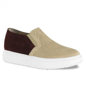Uomo GUIDOMAGGI Slip-on>Conero - Sneakers con rialzo interno da uomo in Mix Pelle/Tessuto fino a 6.5 cm più alto