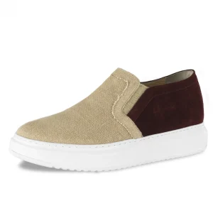 Uomo GUIDOMAGGI Slip-on>Conero - Sneakers con rialzo interno da uomo in Mix Pelle/Tessuto fino a 6.5 cm più alto