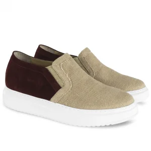 Uomo GUIDOMAGGI Slip-on>Conero - Sneakers con rialzo interno da uomo in Mix Pelle/Tessuto fino a 6.5 cm più alto