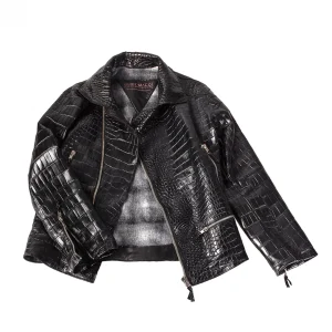 GUIDOMAGGI Giacche In Pelle Esotica>Croco Jacket - Giubbino  in pelle coccodrillo