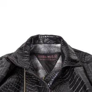 GUIDOMAGGI Giacche In Pelle Esotica>Croco Jacket - Giubbino  in pelle coccodrillo