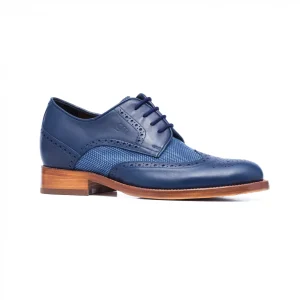 Uomo GUIDOMAGGI Stringate>Dandy - Classiche scarpe rialzate in Mix Pelle/Tessuto da 6 a 8 cm più alto