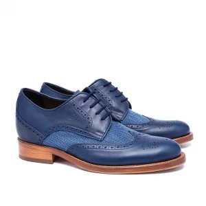 Uomo GUIDOMAGGI Stringate>Dandy - Classiche scarpe rialzate in Mix Pelle/Tessuto da 6 a 8 cm più alto