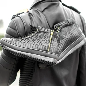 Uomo GUIDOMAGGI Scarpe In Pelle Esotica | Sneakers>Delano - Sneakers Esotiche da uomo con rialzo interno in Pelle Pitone Fino a 8 cm più alto