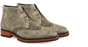 Uomo GUIDOMAGGI Polacchine>Dupont Circle - Stivali  rialzanti uomo  in Pelle Scamosciato da 6 a 8 cm più alto