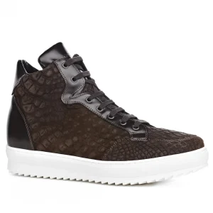 Uomo GUIDOMAGGI Scarpe In Pelle Esotica | Sneakers>Ecuador - Sneakers con rialzo in Mix Pelle da 6 a 10 cm più alto