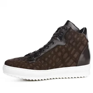 Uomo GUIDOMAGGI Scarpe In Pelle Esotica | Sneakers>Ecuador - Sneakers con rialzo in Mix Pelle da 6 a 10 cm più alto