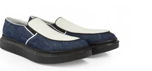Uomo GUIDOMAGGI Slip-on>El Dorado - scarpe con rialzo in Mix Pelle/Tessuto fino a 6 cm più alto