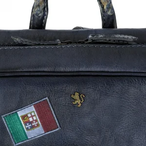 GUIDOMAGGI Pratesi Bags>Firenze Blue - Zaino Porta Pc in Pelle Design