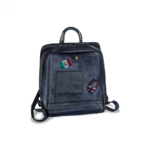GUIDOMAGGI Pratesi Bags>Firenze Blue - Zaino Porta Pc in Pelle Design