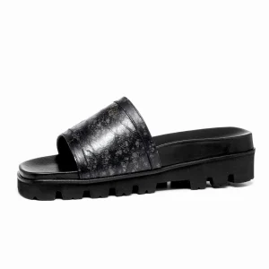 Uomo GUIDOMAGGI Ciabatte>Forte dei Marmi - Sandali con rialzo interno da uomo in Pelle Pieno Fiore Fino a 6 cm più alto