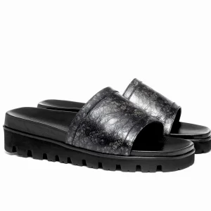 Uomo GUIDOMAGGI Ciabatte>Forte dei Marmi - Sandali con rialzo interno da uomo in Pelle Pieno Fiore Fino a 6 cm più alto