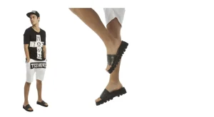 Uomo GUIDOMAGGI Ciabatte>Forte dei Marmi - Sandali con rialzo interno da uomo in Pelle Pieno Fiore Fino a 6 cm più alto
