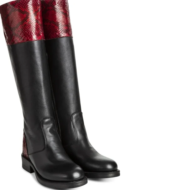 Donna GUIDOMAGGI Scarpe Donna>Geraldine - Stivali con rialzo in Mix Pelle Da 6 a 8 cm più alto